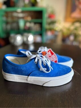 Vans Blue Suede Low-Tops Scotch Guard